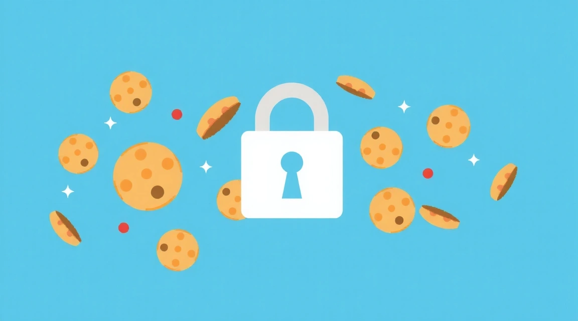 Ilustrace souborů cookie a digitální ochrany soukromí