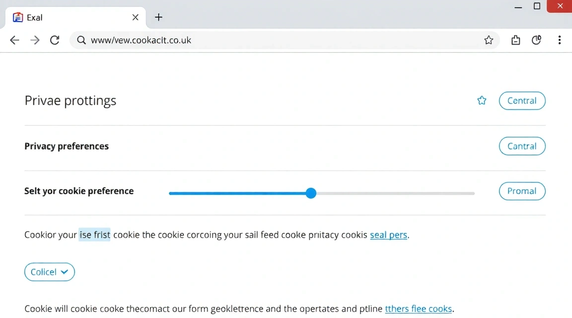 Ilustrace nastavení prohlížeče pro správu cookies