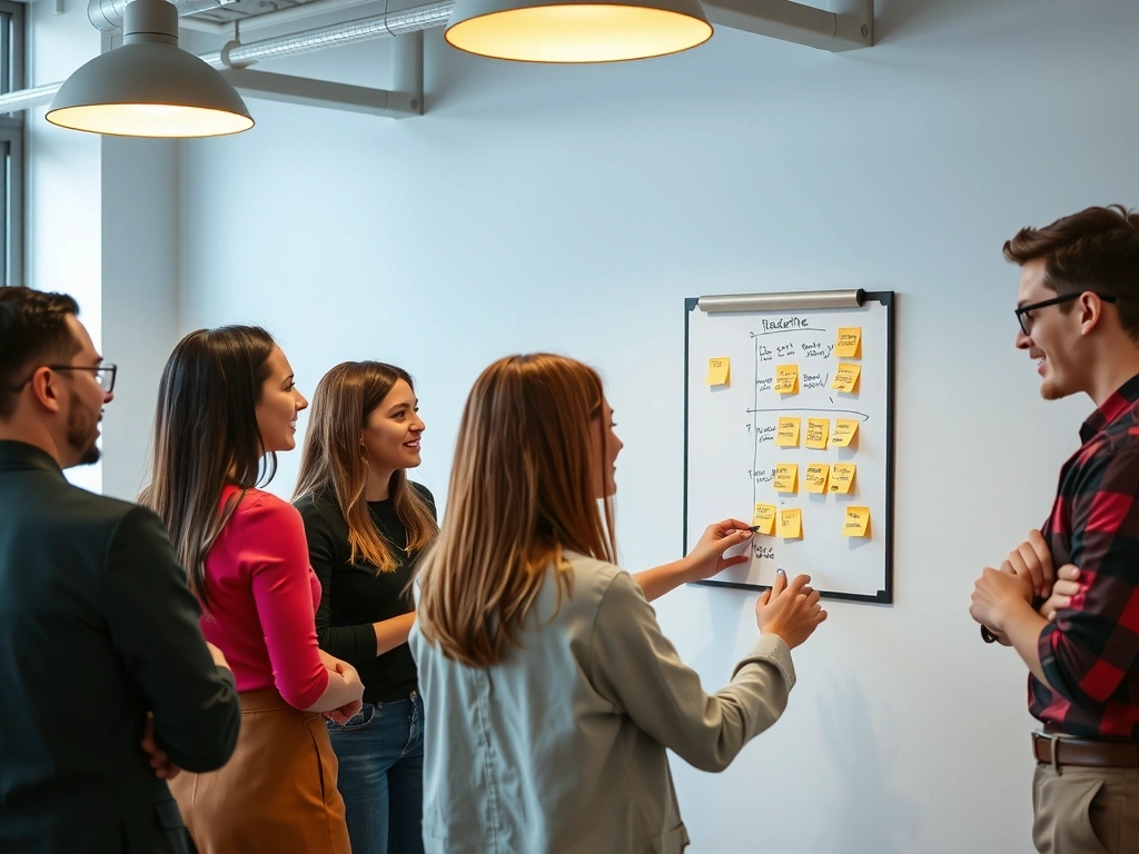 Tým leadmint diskutující strategii pro klienta