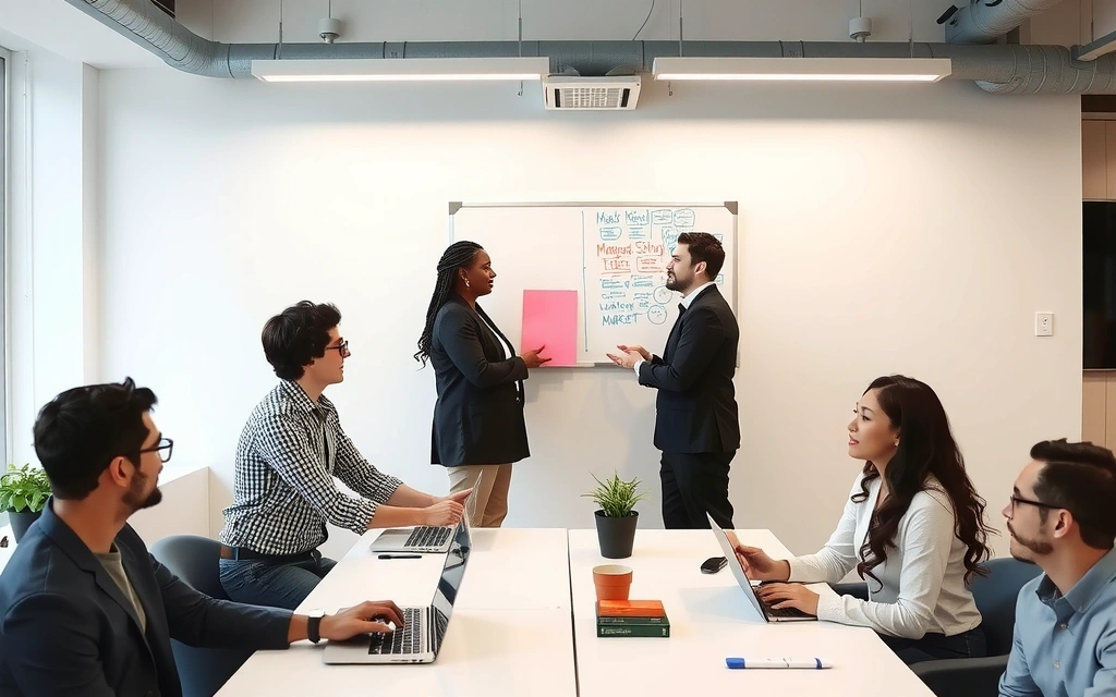 Tým leadmint s.r.o. diskutující o digitálních marketingových strategiích